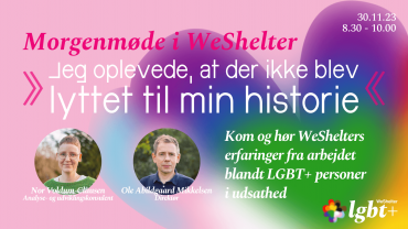 Kom til LGBT+ Morgenmøde i WeShelter